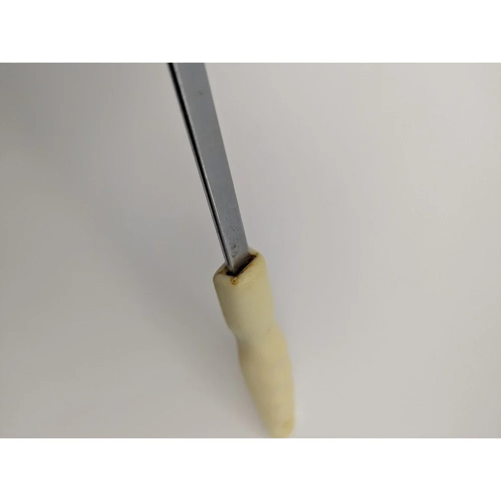 Vintage‎ Cream Nylon Slotted Spatula Turner Stainless Steel Handle Korea MCM